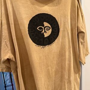 Vintage Dagoli Men's Mustard with Black Sun Design